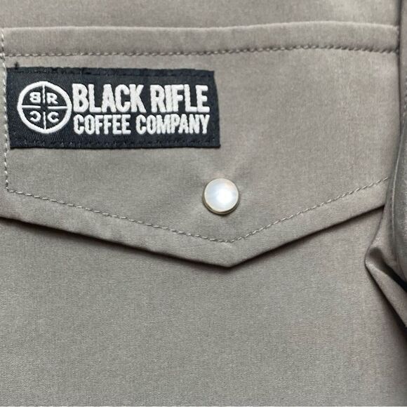 Black Rifle Coffee Company Gray Snap Front Western Style Shirt Size Small - Picture 9 of 14